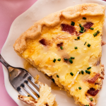 quiche lorraine pin image with text