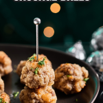 sausage balls pin image with text