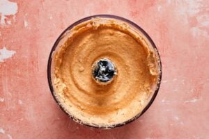 cottage cheese and taco seasoning in a mini food processor