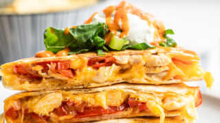 Easy Cheesy Buffalo Chicken Quesadilla Recipe