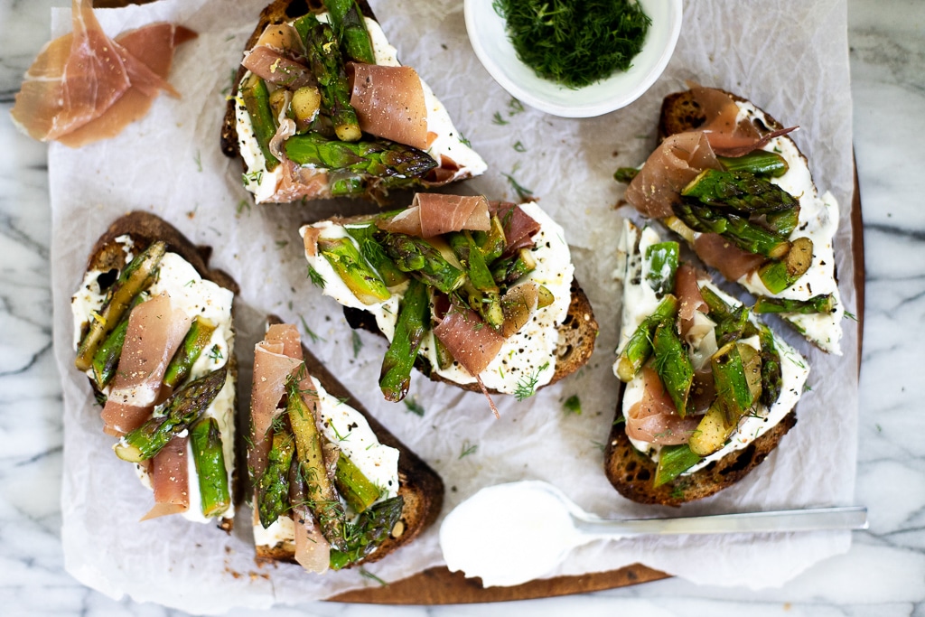 Sauteed Asparagus Tartine Recipe Open Faced Sandwich My Everyday Table